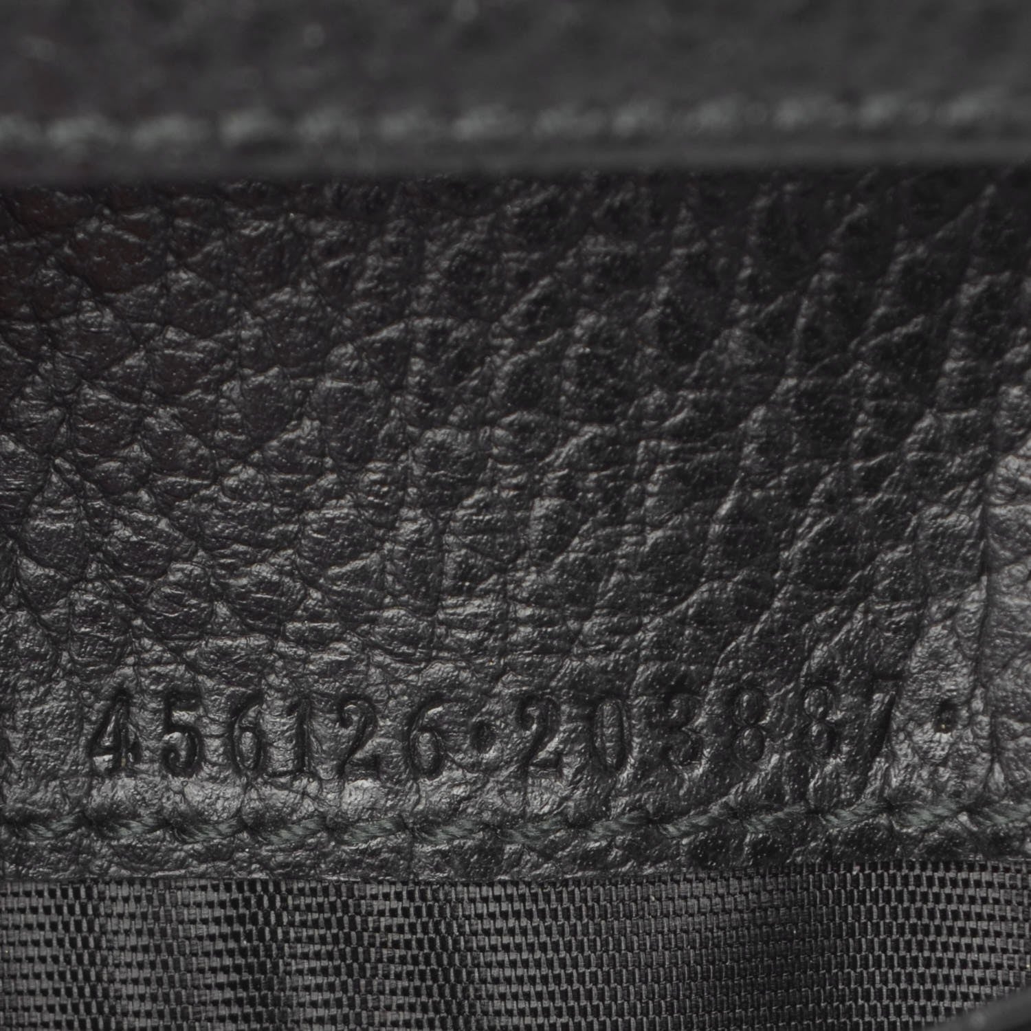 Gucci Pebbled Calfskin GG Marmont Card Case Black 7 of 8