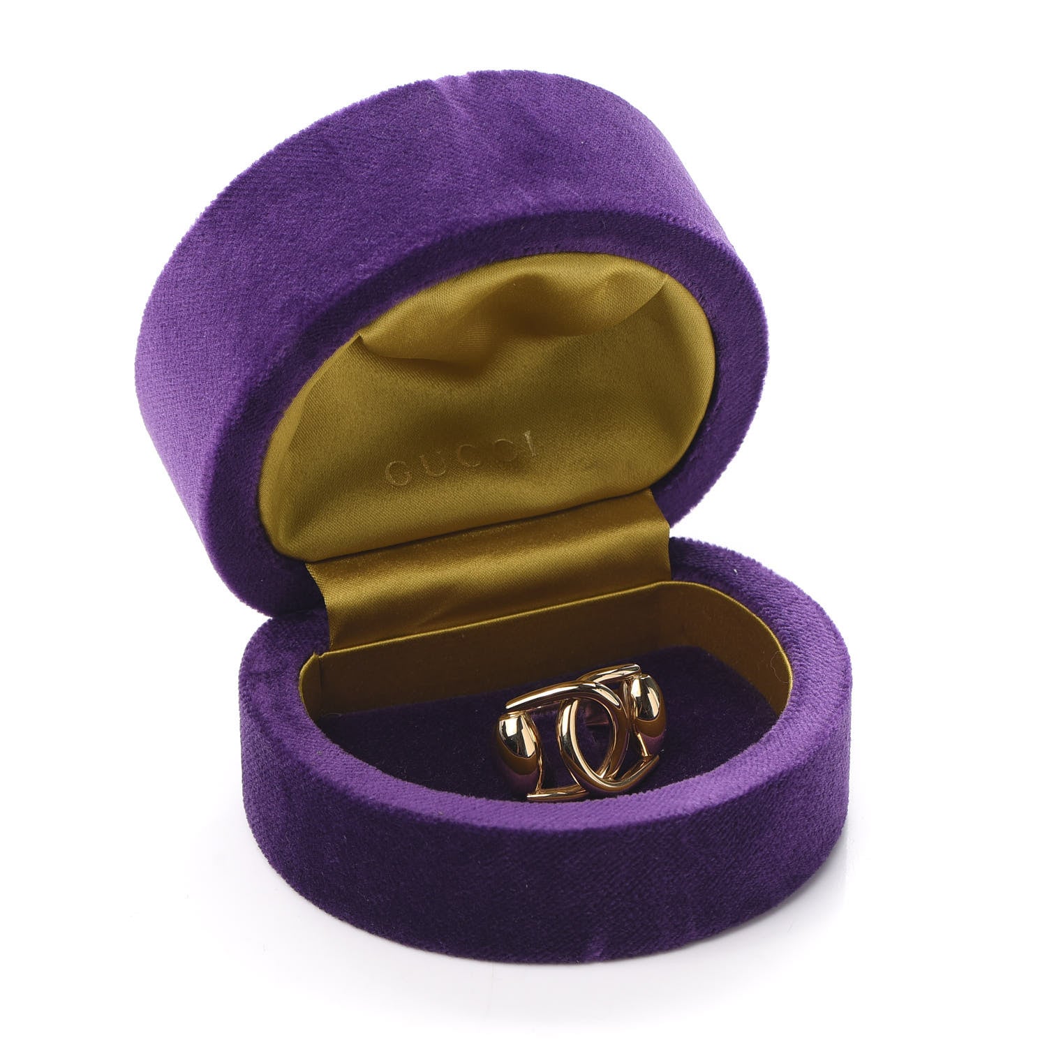 Gucci 18K Yellow Gold Double Horsebit Ring 55 7.25 6 of 6