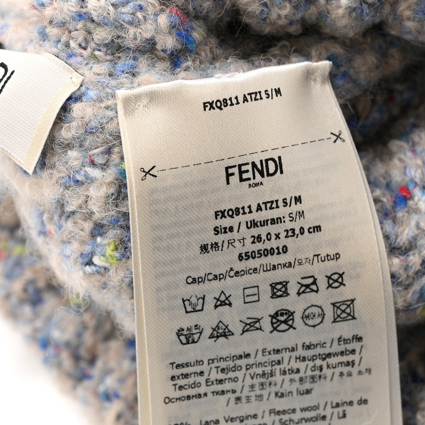 Wool FF Beanie S/M Sky Blue Multicolor