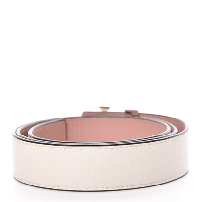 Louis Vuitton Taurillon Calfskin LV Initiales Reversible Belt 85 34 Ivory 3 of 7