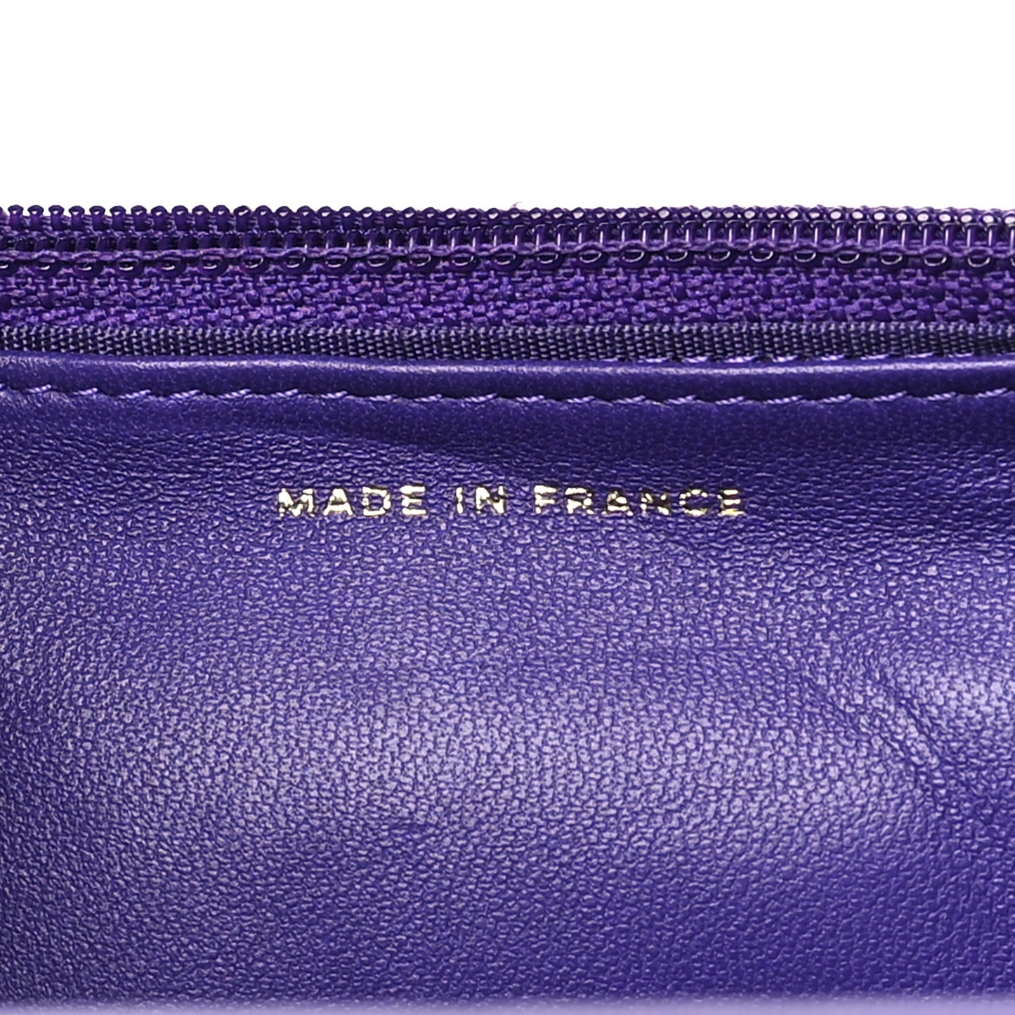 Lambskin Quilted Boy Wallet On Chain WOC Purple