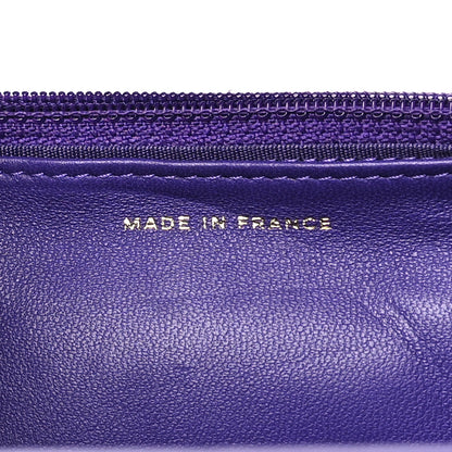 Chanel Lambskin Quilted Boy Wallet On Chain WOC Purple 7 of 12