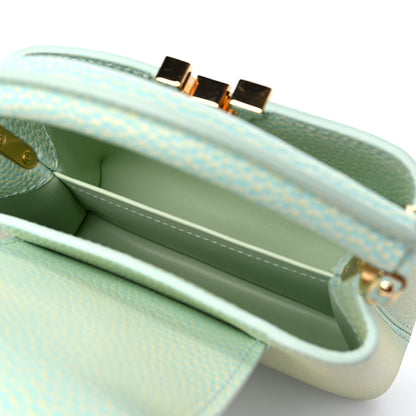 Louis Vuitton Taurillon Summer Stardust Mini Capucines Vert D'eau 5 of 9
