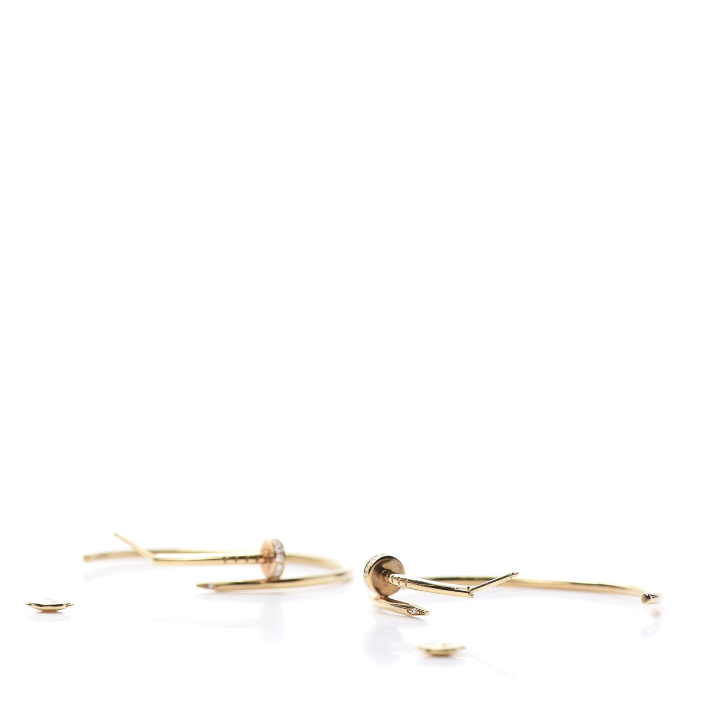18K Pink Gold Diamond Juste Un Clou Hoop Earrings