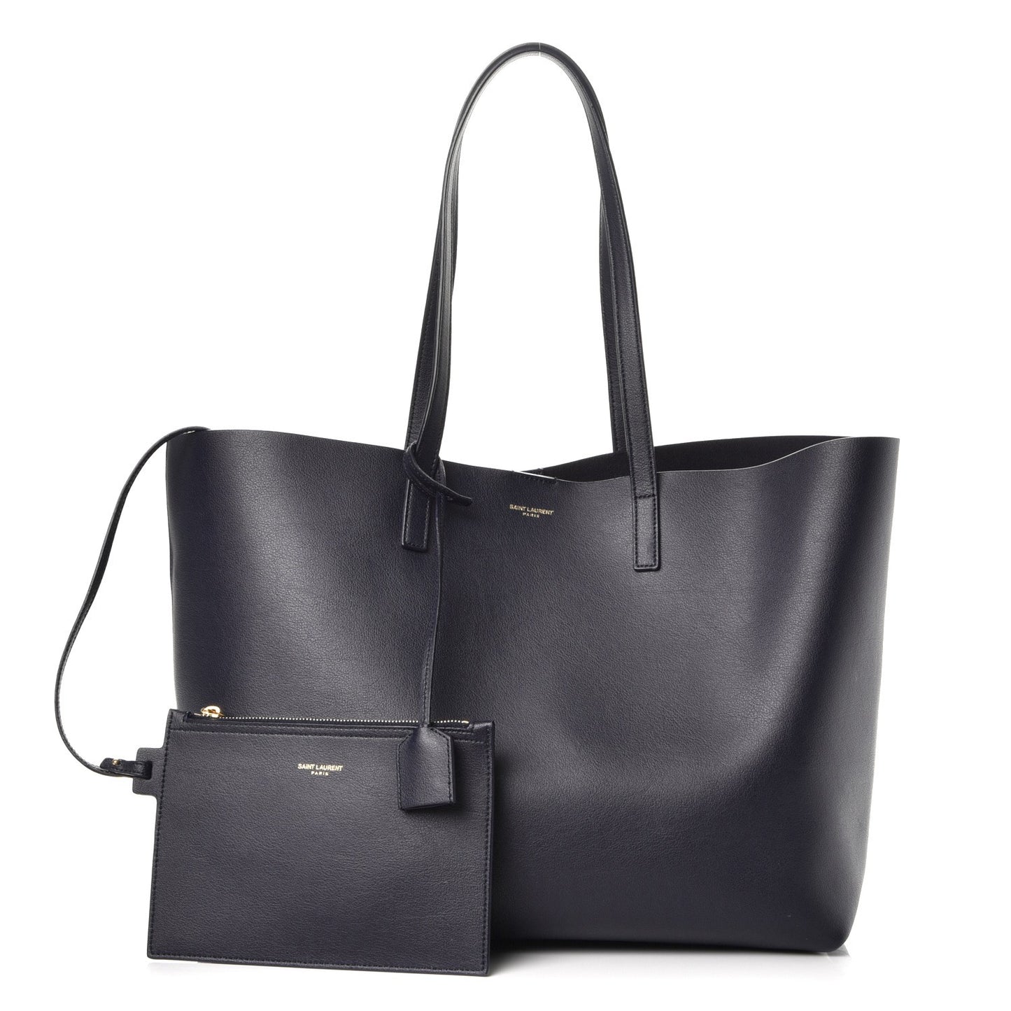 Calfskin Large Shopping Tote Deep Marine