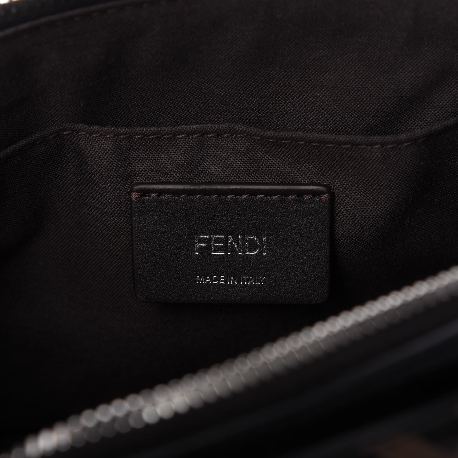 Fendi Vitello Dolce Bi-Color FF 1974 Embossed Mini By The Way Boston Bag Black Maya 8 of 10