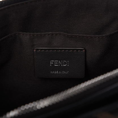 Fendi Vitello Dolce Bi-Color FF 1974 Embossed Mini By The Way Boston Bag Black Maya 8 of 10