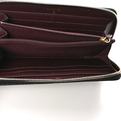 Chanel Caviar Quilted Large Gusset Zip Around Wallet Black 4 of 11