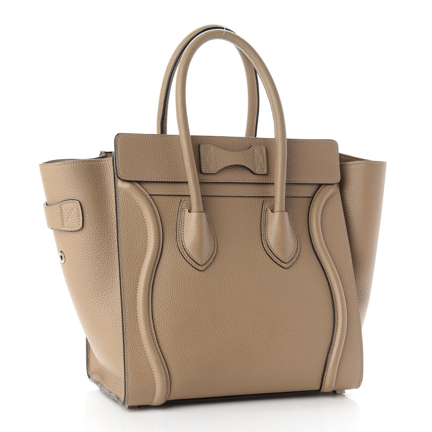 Drummed Calfskin Micro Luggage Dune