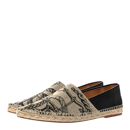 Hermes Canvas Printed Womens Espadrilles 37 3 of 7