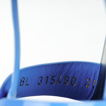 Saint Laurent Patent Tribute 75 Platform Sandals 35 Blue 8 of 9