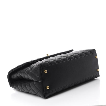 Chanel Caviar Quilted Medium Coco Handle Flap Black 4 of 10