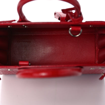 Saint Laurent Calfskin Crocodile Embossed Nano Sac De Jour Red 4 of 8