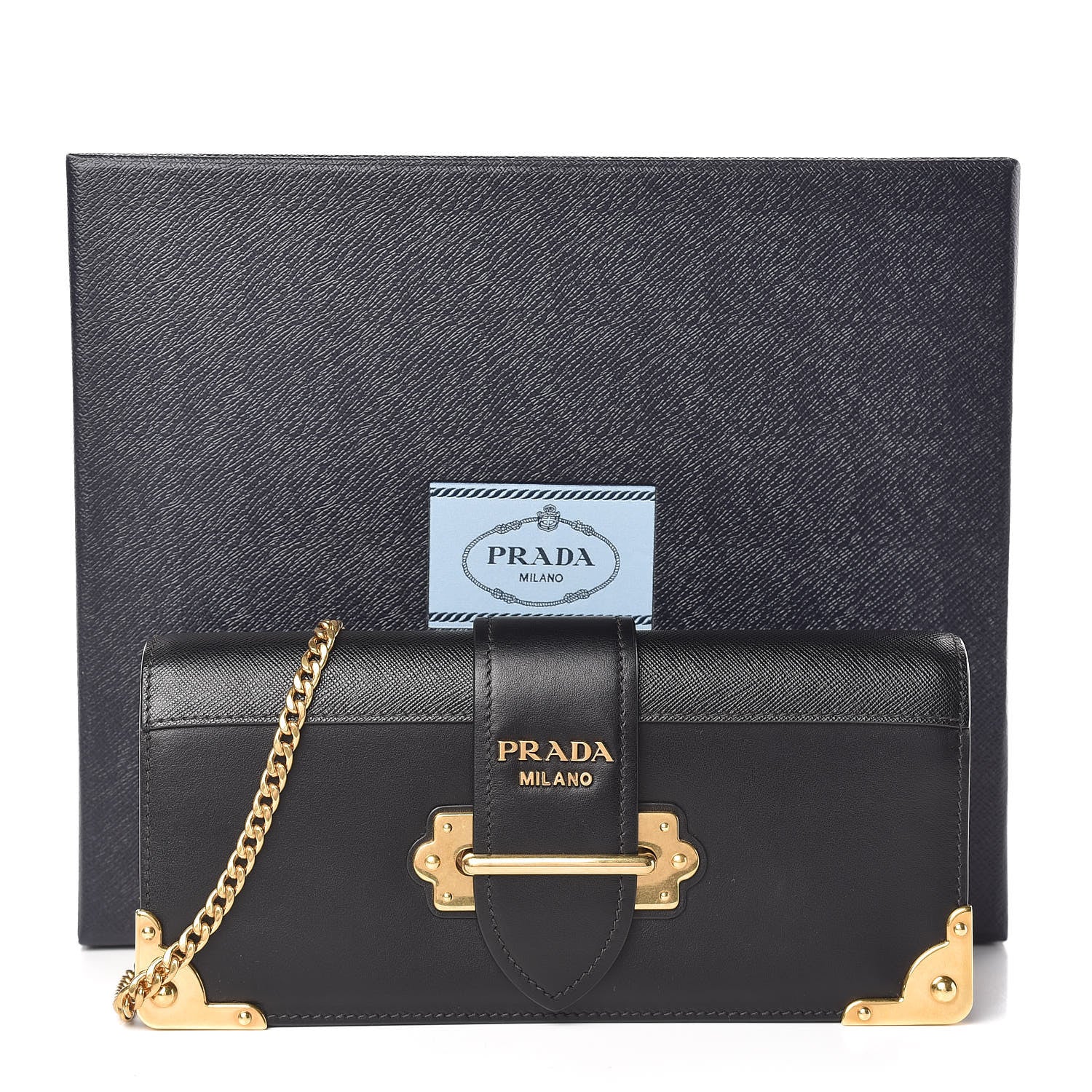 Prada City Calf Cahier Pochette Black 10 of 10