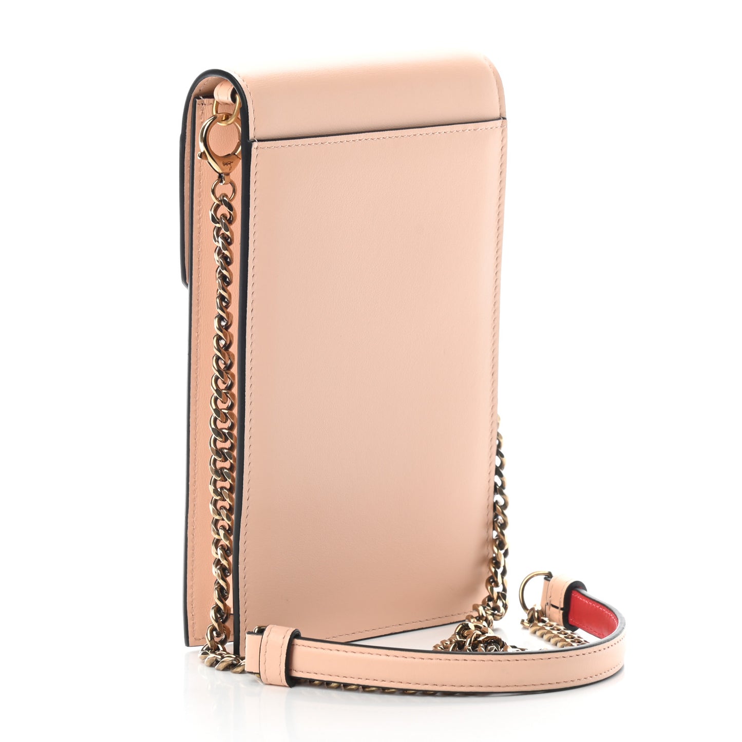 Calfskin Elisa Phone Crossbody Nude