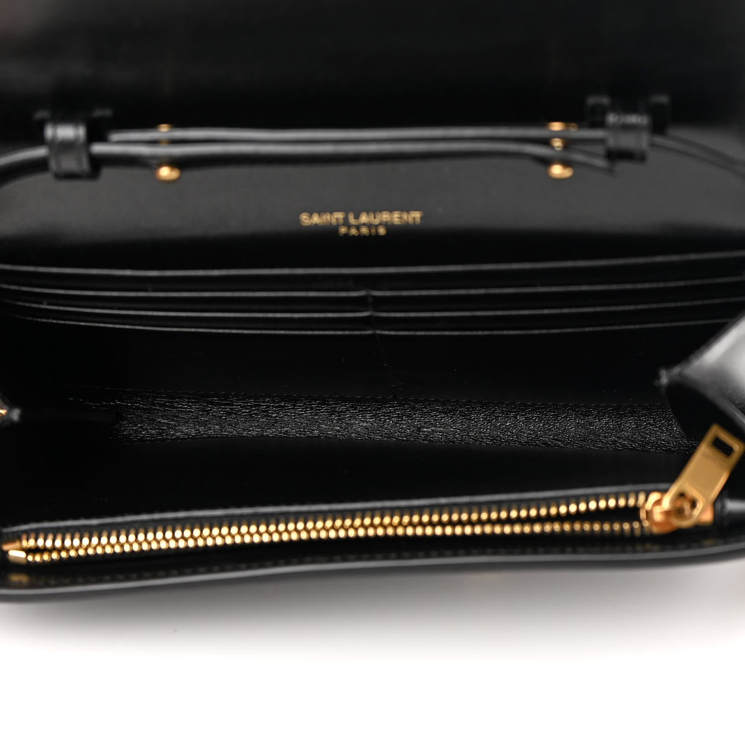 Saint Laurent Smooth Calfskin Le Maillon Chain Wallet Black 5 of 11
