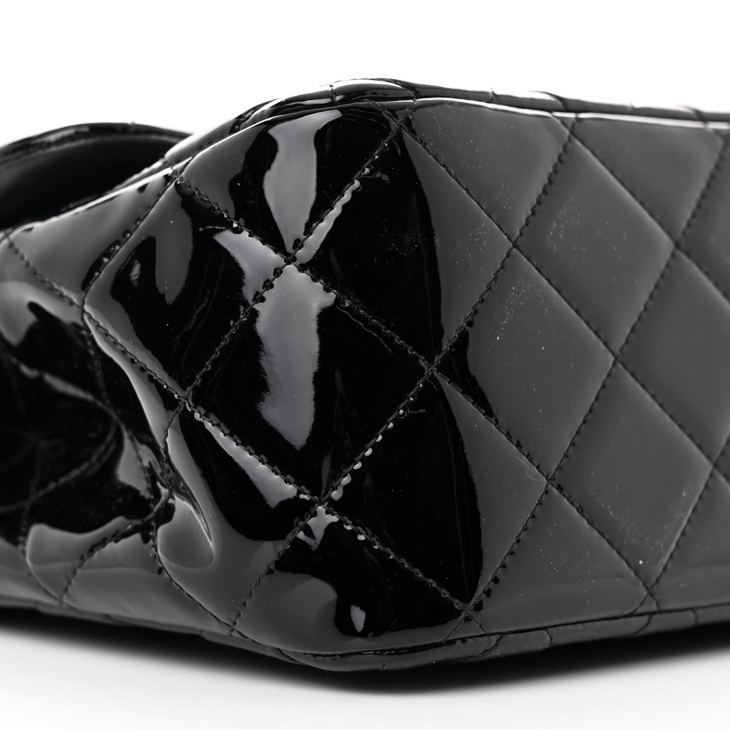 Chanel Patent Quilted Jumbo Double Flap Black 9 of 11