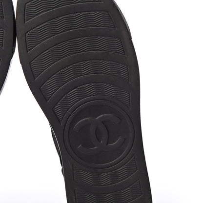 Chanel Suede Tweed High Top Sneakers 35.5 Black 5 of 9