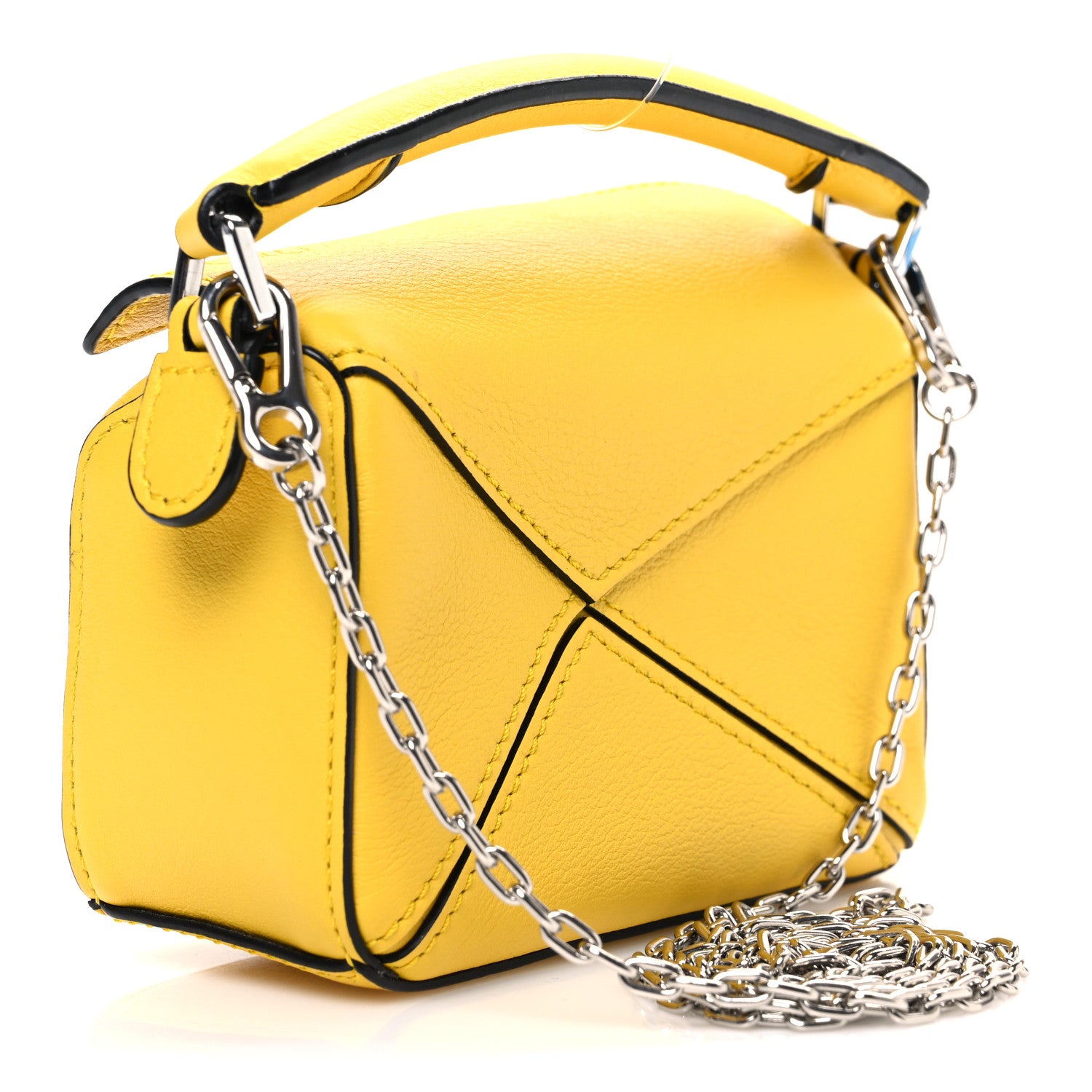 Loewe Calfskin Nano Puzzle Bag Yellow 3 of 10