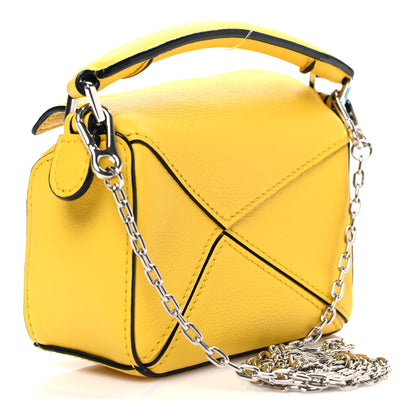 Loewe Calfskin Nano Puzzle Bag Yellow 3 of 10