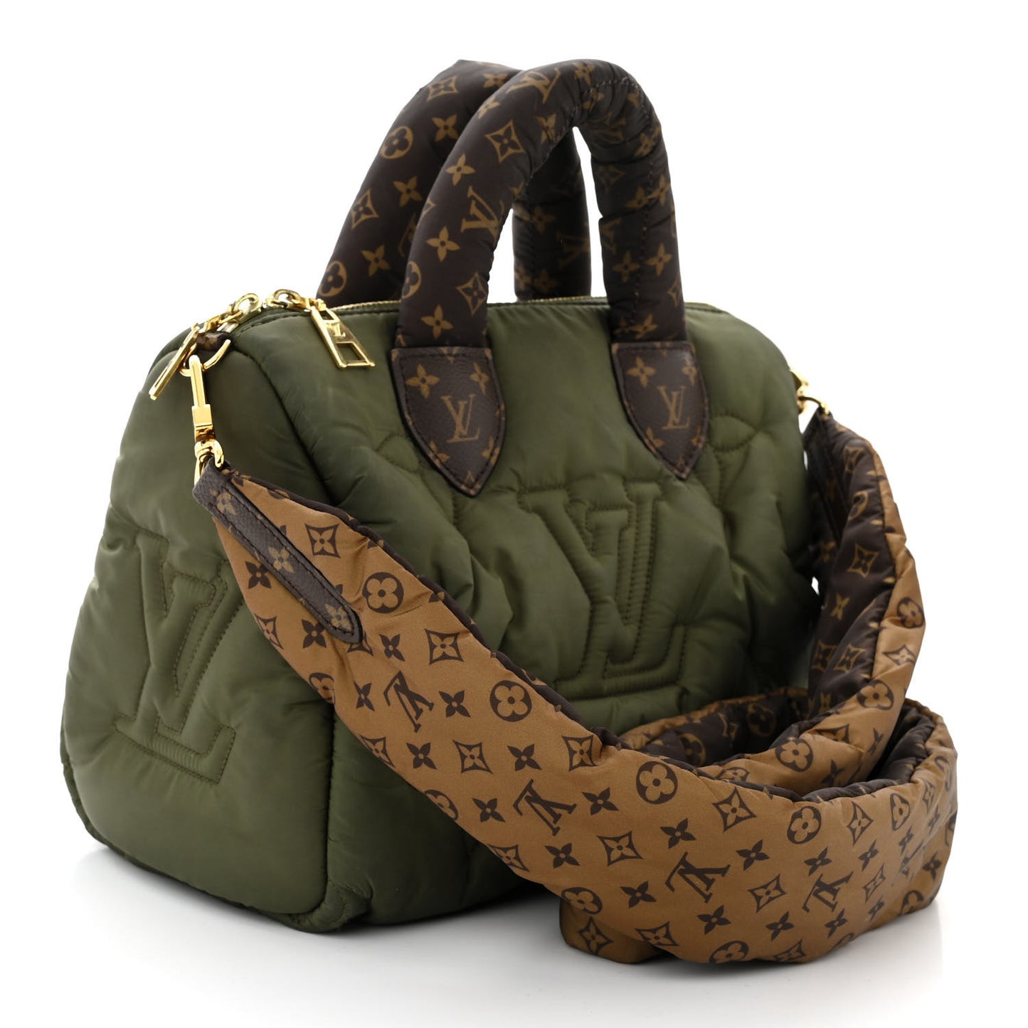 Econyl Mini Monogram Pillow Speedy Bandouliere 25 Khaki