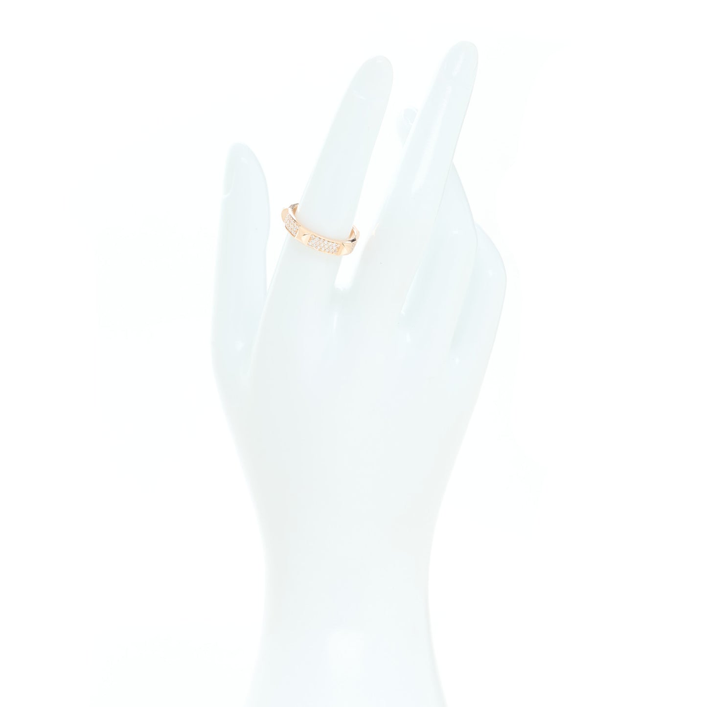 18K Rose Gold Diamond Clou D'H Ring 54 6.75