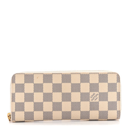Louis Vuitton Damier Azur Clemence Wallet Rose Ballerine 1 of 8