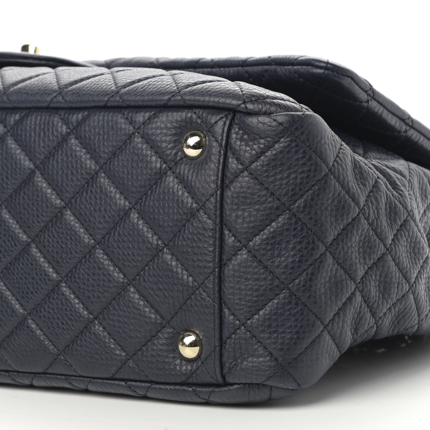 Chanel Calfskin Quilted XXL Travel Flap Bag Navy 10 of 12