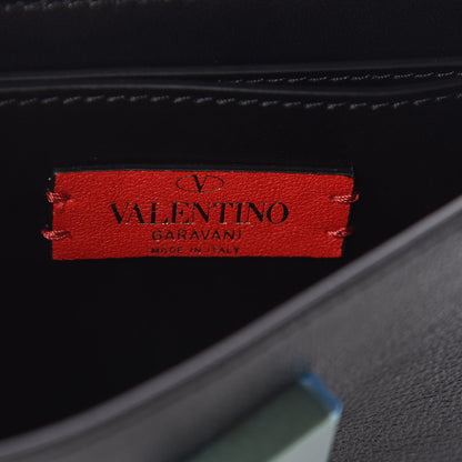 Valentino Garavani Textured Patent Calfskin VRing Belt Bag Black 8 of 9
