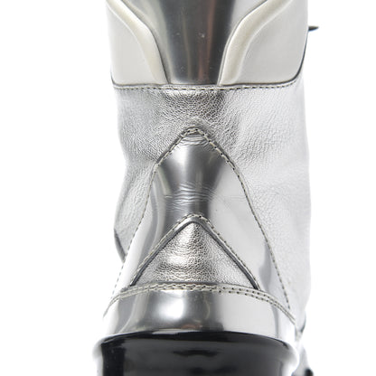 Louis Vuitton Patent Calfskin Spaceship Laureate Platform Desert Boots 37.5 Silver 17 of 21