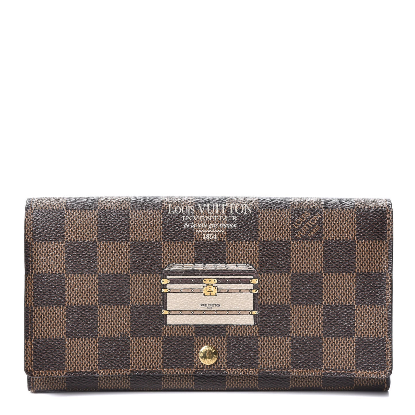 Damier Ebene Trunks and Locks Sarah Wallet