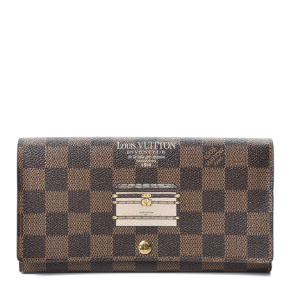 Louis Vuitton Damier Ebene Trunks and Locks Sarah Wallet 1 of 11