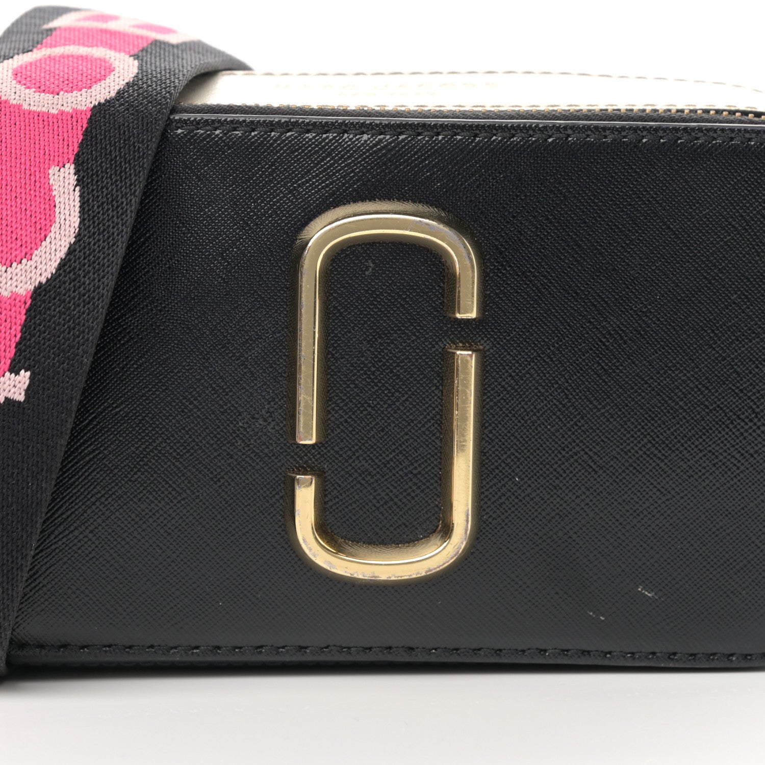 Marc Jacobs Saffiano Snapshot Camera Bag Black Grey 15 of 26