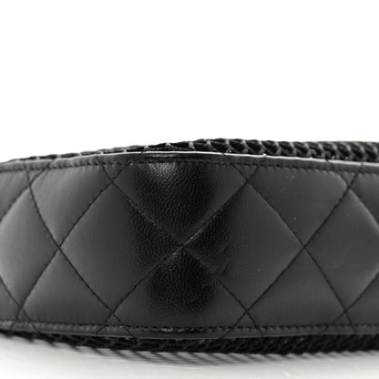 Chanel Mesh Shiny Lambskin Clutch With Chain Black 10 of 13