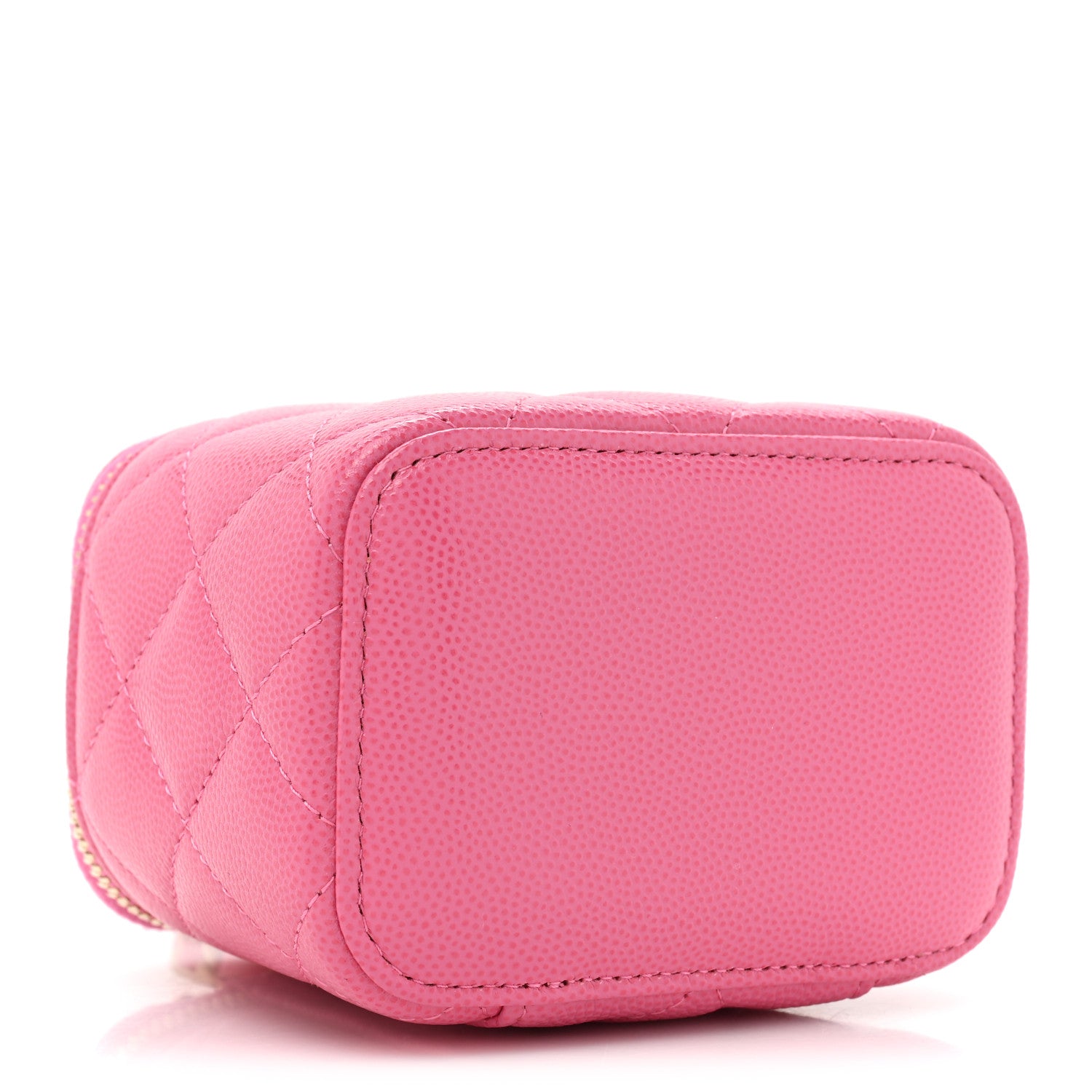 Chanel Caviar Quilted Mini Vanity Case With Chain Pink 4 of 10