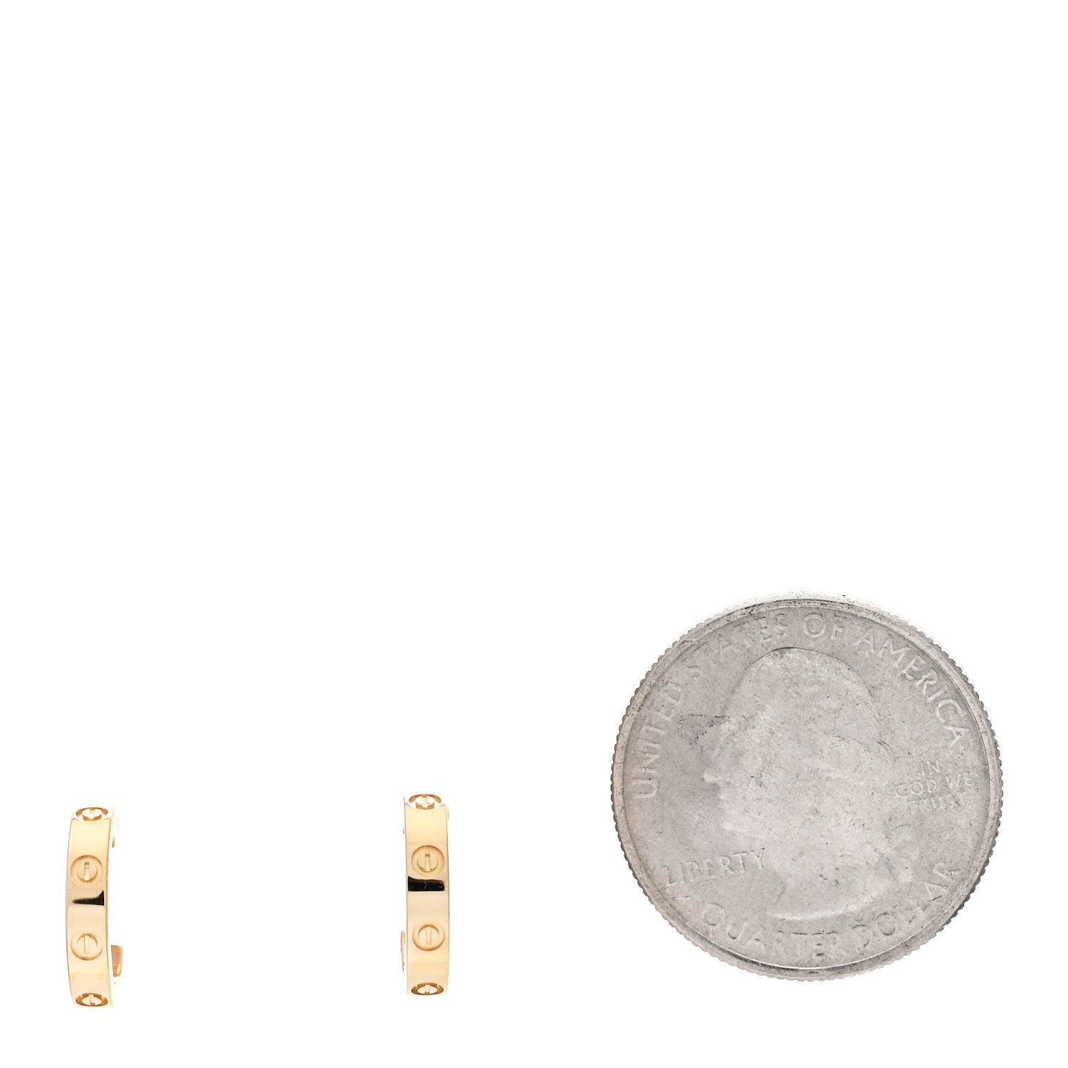 Cartier 18K Yellow Gold Small LOVE Hoop Earrings 3 of 6