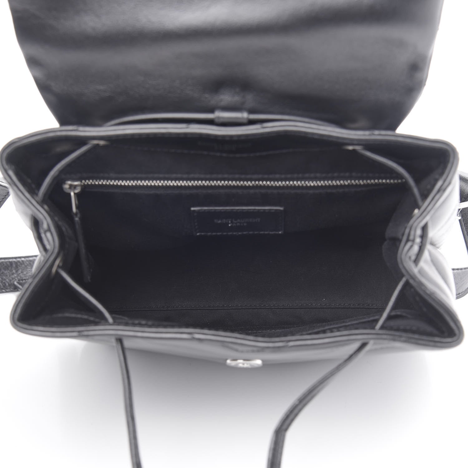 Saint Laurent Calfskin Y Quilted Monogram Small Loulou Backpack Black 4 of 9