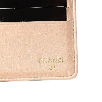 Chanel Lambskin Camellia Embossed Large Flap Wallet Black 5 of 7