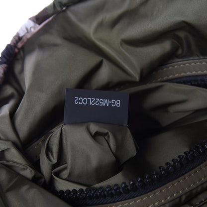 Valentino Garavani Nylon Camustars Drawstring Backpack Army Green White 6 of 9