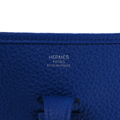Hermes Taurillon Clemence Evelyne III PM Bleu Royal 6 of 9