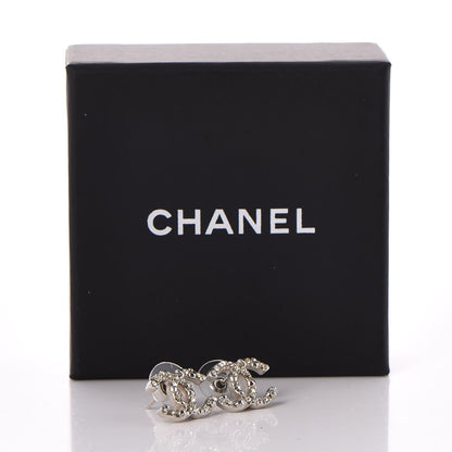 Chanel Crystal CC Earrings Silver 7 of 7