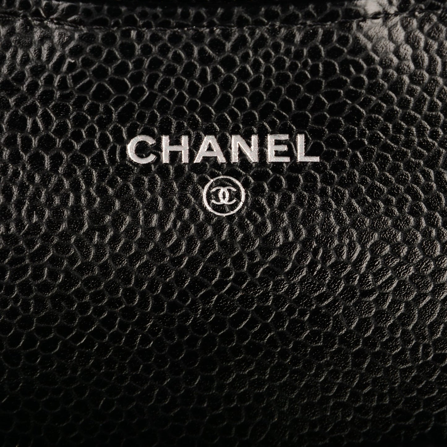 Caviar Quilted Flap Card Holder Black