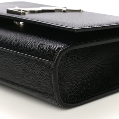 Saint Laurent Grain De Poudre Small Monogram Kate Satchel Black 6 of 10