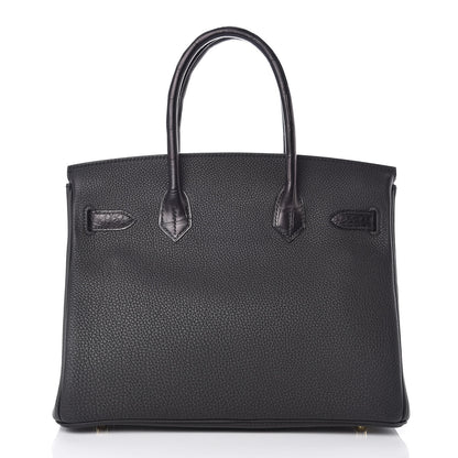 Hermes Togo Matte Alligator Birkin Touch 30 Black 5 of 40