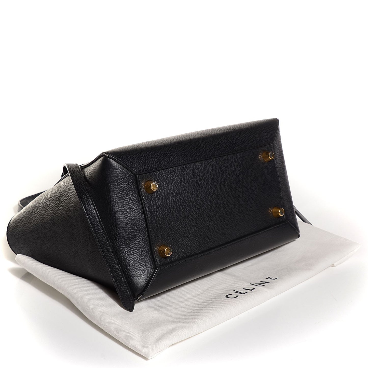 Drummed Calfskin Mini Belt Bag Black