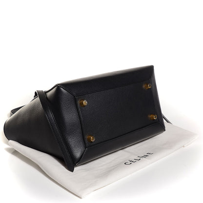 Celine Drummed Calfskin Mini Belt Bag Black 4 of 9