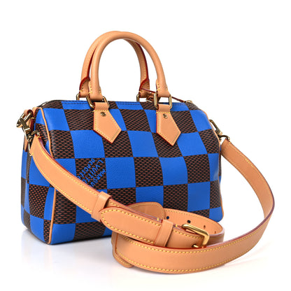 Louis Vuitton Damier Pop Speedy Bandouliere 25 Blue 3 of 8