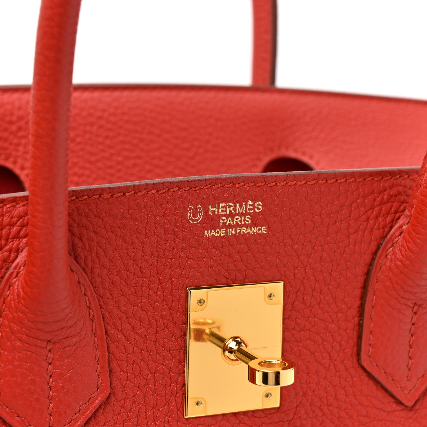 Hermes Togo Horseshoe Birkin 30 Rouge Pivoine Rose Lipstick 5 of 9