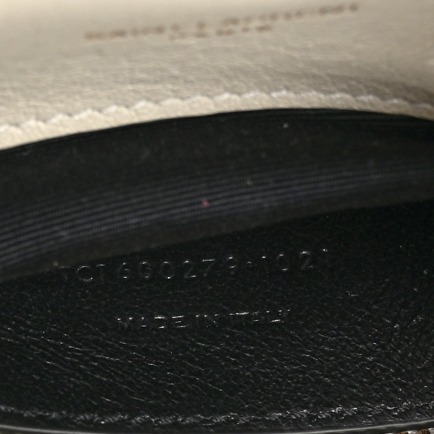 Sheepskin Matelasse Chevron Monogram Medium College Bag Crema Soft