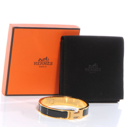 Hermes Enamel Narrow Clic Clac H Bracelet PM Black 5 of 5